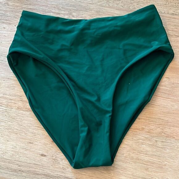 New Blooming Jelly green high cut swimsuit bottom bathing suit bottom size M - Picture 1 of 3